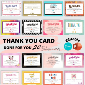Thank you Card Canva Templates for Online Buyers