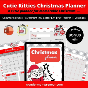 Cutie Kitties Christmas Planner