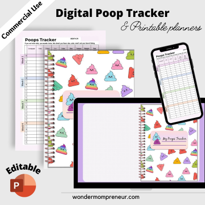 My Digital & Printable Poops Tracker Planner Bundle